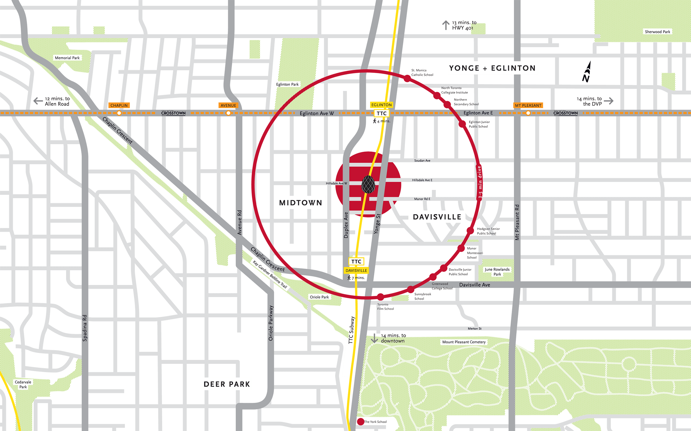 Uovo Davisville Neighbourhood Map